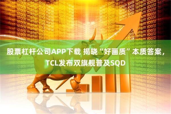 股票杠杆公司APP下载 揭晓“好画质”本质答案，TCL发布双旗舰普及SQD