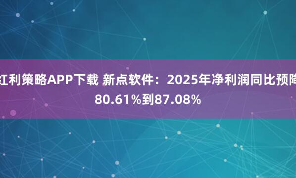 红利策略APP下载 新点软件：2025年净利润同比预降80.61%到87.08%